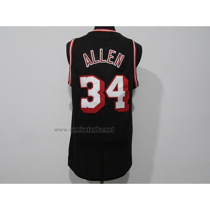 Camiseta Miami Heat Ray Allen #34 Mitchell & Ness 2012-13 Negro